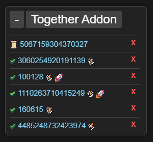 Together Addon Screenshot